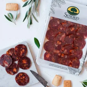 Chorizo bellota sliced